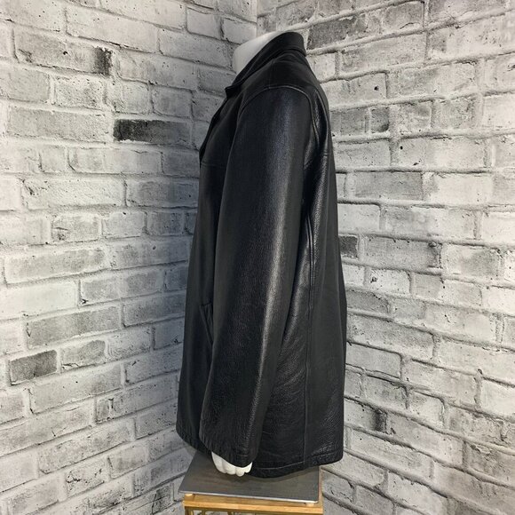 Vintage Danier Black Leather Blazer Jacket - Picture 6 of 16